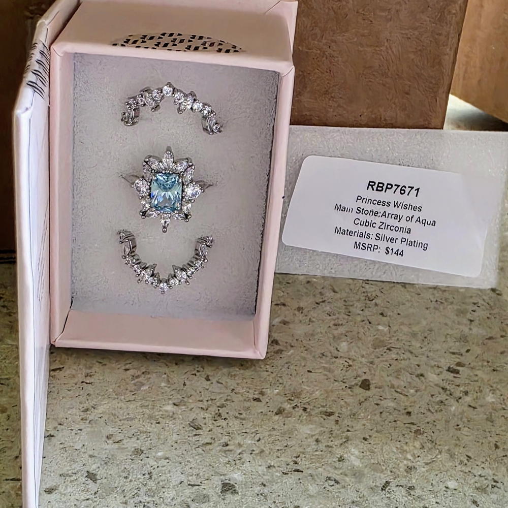 Aqua and Silver Jewelry Set